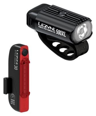 Paar Lezyne Hecto Drive 500XL / Stick Drive Lights Zwart