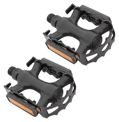 Paar Massi M611 Aluminium Flat Pedals Schwarz