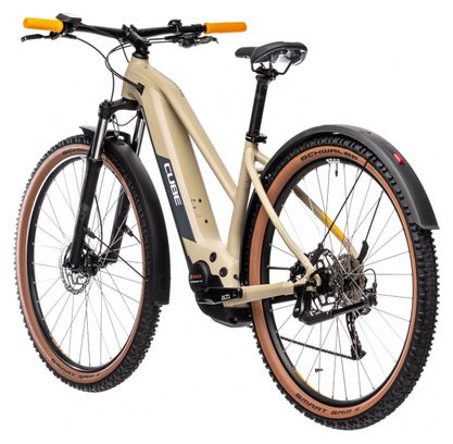 VTT Électrique Semi-Rigide Cube Reaction Hybrid Performance 625 Allroad Trapeze Shimano Alivio 9V 625 Wh 29'' Beige Desert 2021