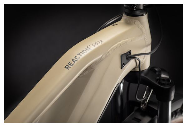 VTT Électrique Semi-Rigide Cube Reaction Hybrid Performance 625 Allroad Trapeze Shimano Alivio 9V 625 Wh 29'' Beige Desert 2021