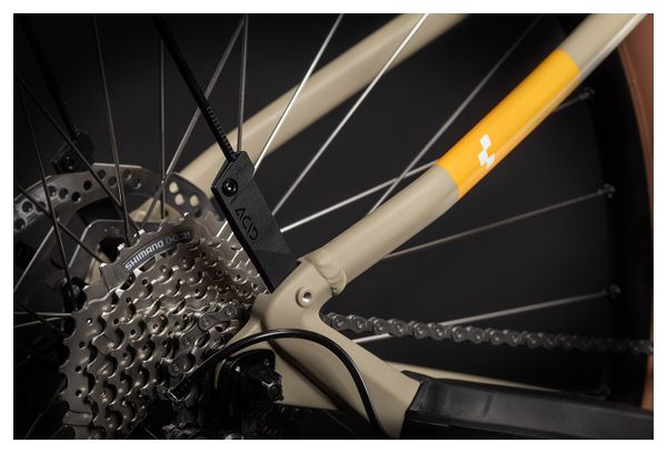 VTT Électrique Semi-Rigide Cube Reaction Hybrid Performance 625 Allroad Trapeze Shimano Alivio 9V 625 Wh 29'' Beige Desert 2021