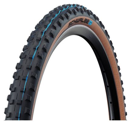 Pneu VTT Schwalbe Dirty Dan 29'' Tubeless Ready Souple Super Race Addix SpeedGrip E-Bike E-25 Flancs Beige