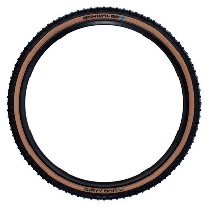 Pneu VTT Schwalbe Dirty Dan 29'' Tubeless Ready Souple Super Race Addix SpeedGrip E-Bike E-25 Flancs Beige