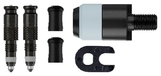 Kit de conversión Schwalbe Clik para válvula Presta con adaptador de inflado