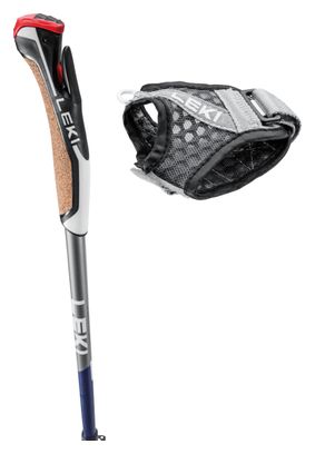 Leki Traveller Carbon Nordic Walking Stokken Blauw/Grijs (90-130 cm)