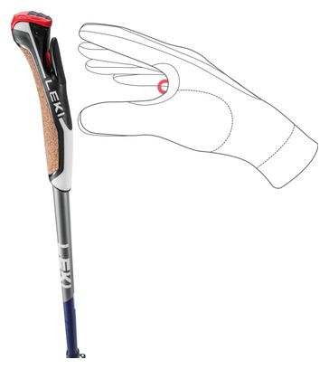 Leki Traveller Carbon Nordic Walking Stokken Blauw/Grijs (90-130 cm)