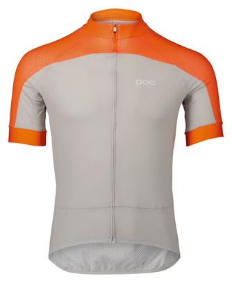 Poc Essential Road Logo Short Sleeve Jersey Grijs/Oranje