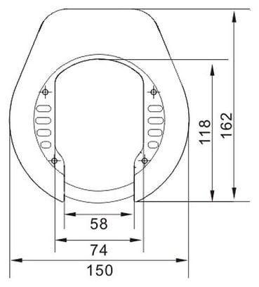 Ring Lock Lazo Art-2 7 4 cm en acier noir