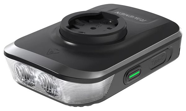 Ravemen FR1500 Black Front Light with Built-in Garmin/Wahoo GPS Mount