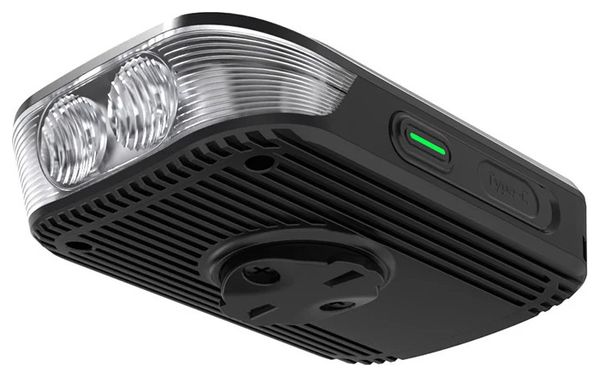 Ravemen FR1500 Black Front Light with Built-in Garmin/Wahoo GPS Mount