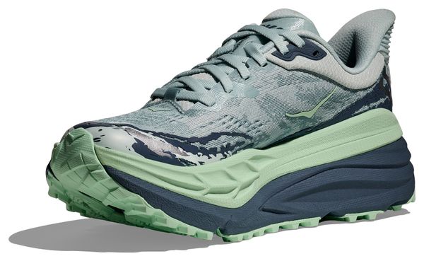 Chaussures Trail Hoka Stinson 7 Bleu/Vert Femme