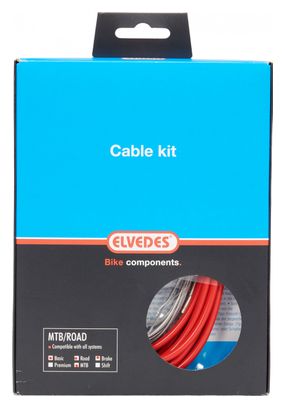 Kit Complet Freinage / Câbles et Gaines / Basic Elvedes Rouge