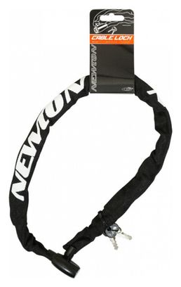 ANTIVOL VELO CHAINE A CLE NEWTON NOIR DIAM 6mm L 75cm