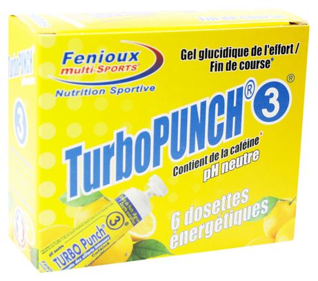 6 Fenioux Turbo Punch 3 Citrus energy gels (6 gels)
