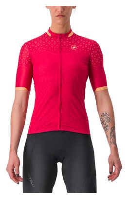 Maillot Castelli Pezzi de manga corta para mujer Rojo