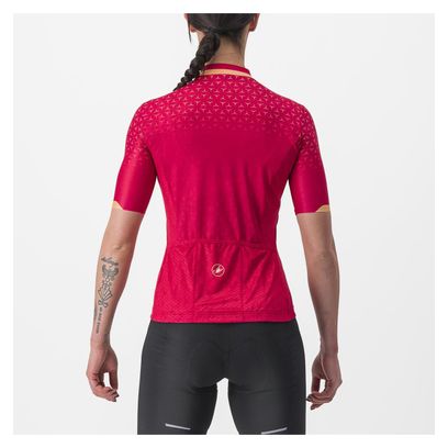 Maillot Castelli Pezzi de manga corta para mujer Rojo