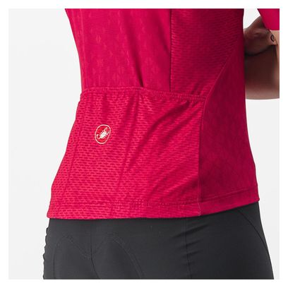 Maillot Castelli Pezzi de manga corta para mujer Rojo