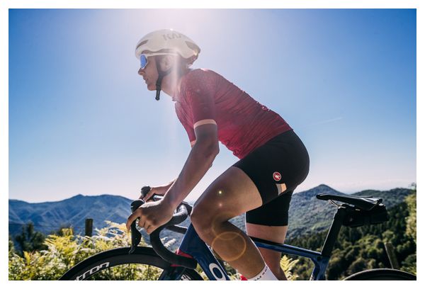Maillot Castelli Pezzi de manga corta para mujer Rojo