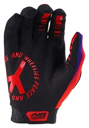 Troy Lee Designs Air Lucid Black/Red Kids Long Gloves