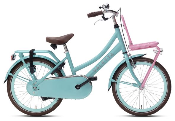 Vélo Enfant Valetta Cargo - Filles - 20 pouces - Turquoise / Rose