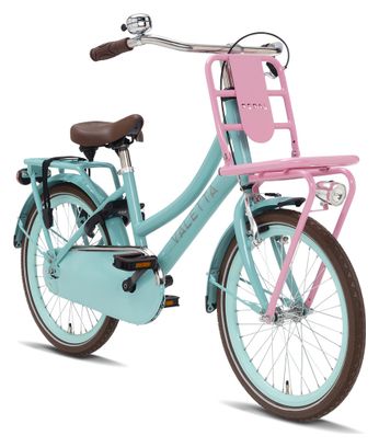 Vélo Enfant Valetta Cargo - Filles - 20 pouces - Turquoise / Rose