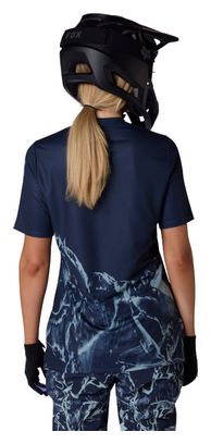 Fox Ranger Image Print Blue Women's Short Sleeve Jersey