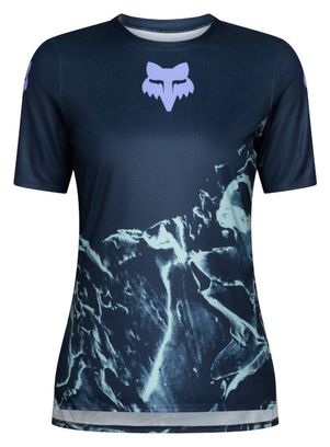 Fox Ranger Image Print Blue Women's Short Sleeve Jersey