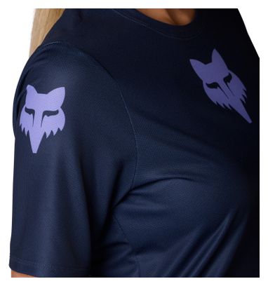 Fox Ranger Image Print Blue Women's Short Sleeve Jersey