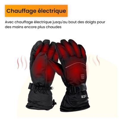 R2B Gants chauffants rechargeables - étanches - gants à écran tactile Hommes et femmes.