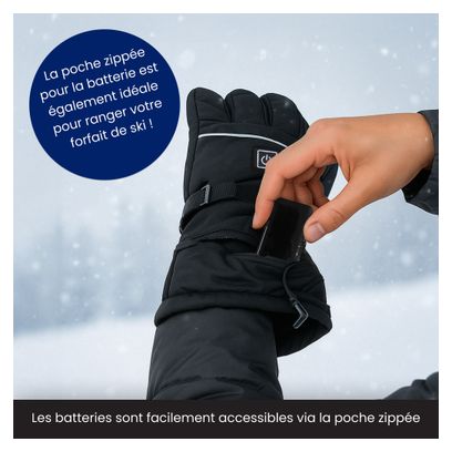 R2B Gants chauffants rechargeables - étanches - gants à écran tactile Hommes et femmes.