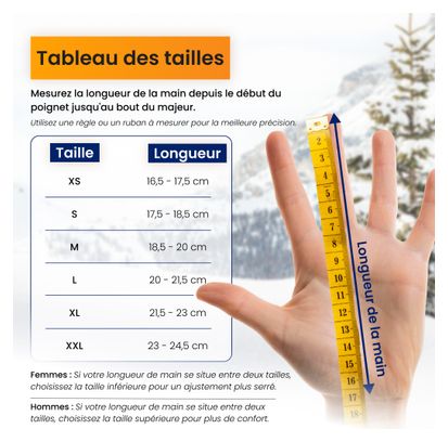 R2B Gants chauffants rechargeables - étanches - gants à écran tactile Hommes et femmes.