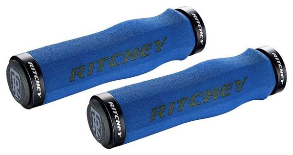 Paire de Poignées Ergonomiques Ritchey WCS Truegrip HD Locking Bleu