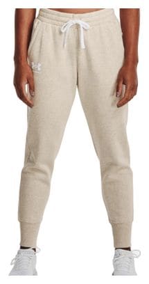 Under Armour Rival Fleece Beige Joggingbroek Dames XS