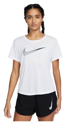 Maillot manches courtes Nike Dri-Fit Swoosh Femme Blanc
