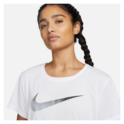 Nike Dri-Fit Swoosh Kurzarmshirt Damen Weiß