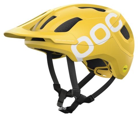 Poc Axion Race Mips Aventurine Matte Yellow Helmet