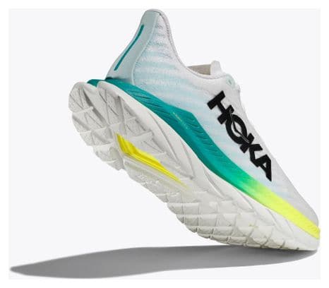 Hoka Mach 5 Running Shoes White Green Yellow | Alltricks.com