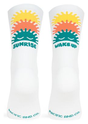 Pacific and CO Wake Up Tree Socks White