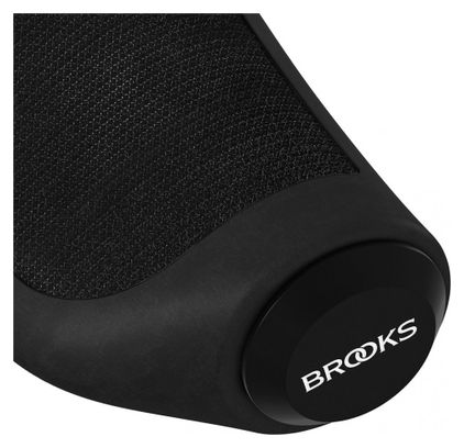 Coppia di Manopole Ergonomiche in Gomma Brooks 100/100 mm Nero