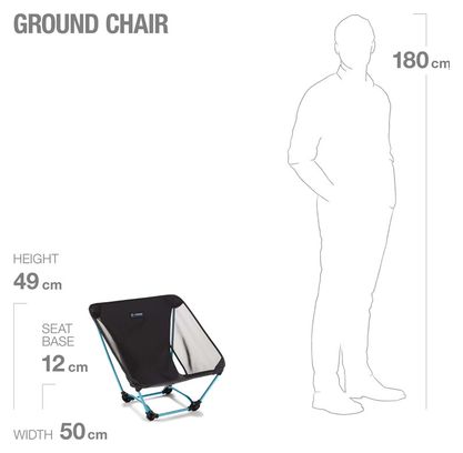 Silla Plegable Ultraligera Helinox Ground Chair Negra