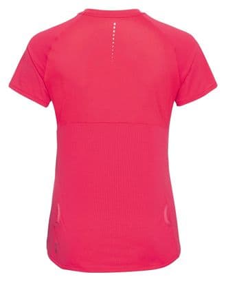 Damen Kurzarmshirt 1/2 Zip Odlo Axalp Trail Shirt Rosa