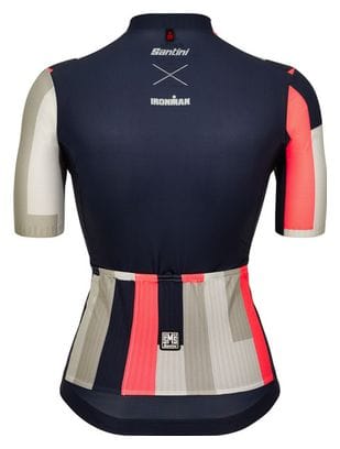 Santini x IronMan Aahonoui Women's Short Sleeve Jersey Blue/Pink