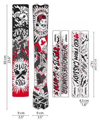 DYEDBRO Chainsaw Frame Sticker Black/Red