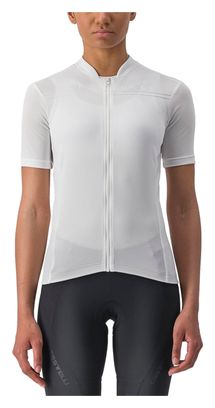 Damen Kurzarmtrikot Castelli Anima 4 Weiß Elfenbein