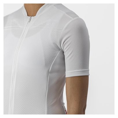 Damen Kurzarmtrikot Castelli Anima 4 Weiß Elfenbein