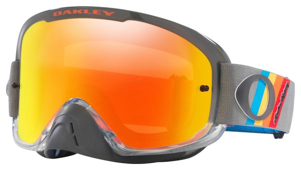 Oakley O-Frame 2.0 PRO MX Troy Lee Design Grey Stripes / Fire Iridium / OO7115-49