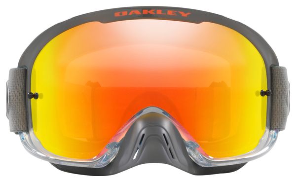 Oakley O-Frame 2.0 PRO MX Goggle Troy Lee Design Grey Stripes / Fire Iridium / OO7115-49