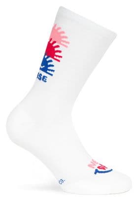 Chaussettes Pacific and CO Wake Up Sea Blanc