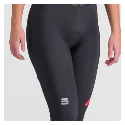 Culotte largo con tirantes Sportful Fiandre NoRain para mujer Negro