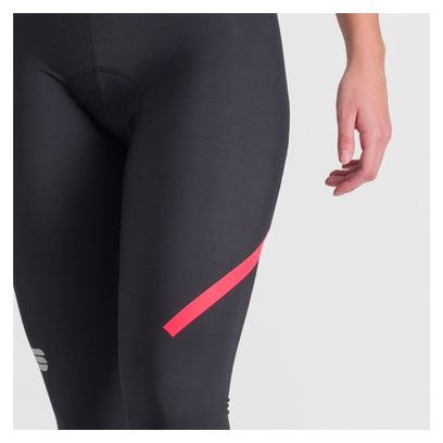 Culotte largo con tirantes Sportful Fiandre NoRain para mujer Negro